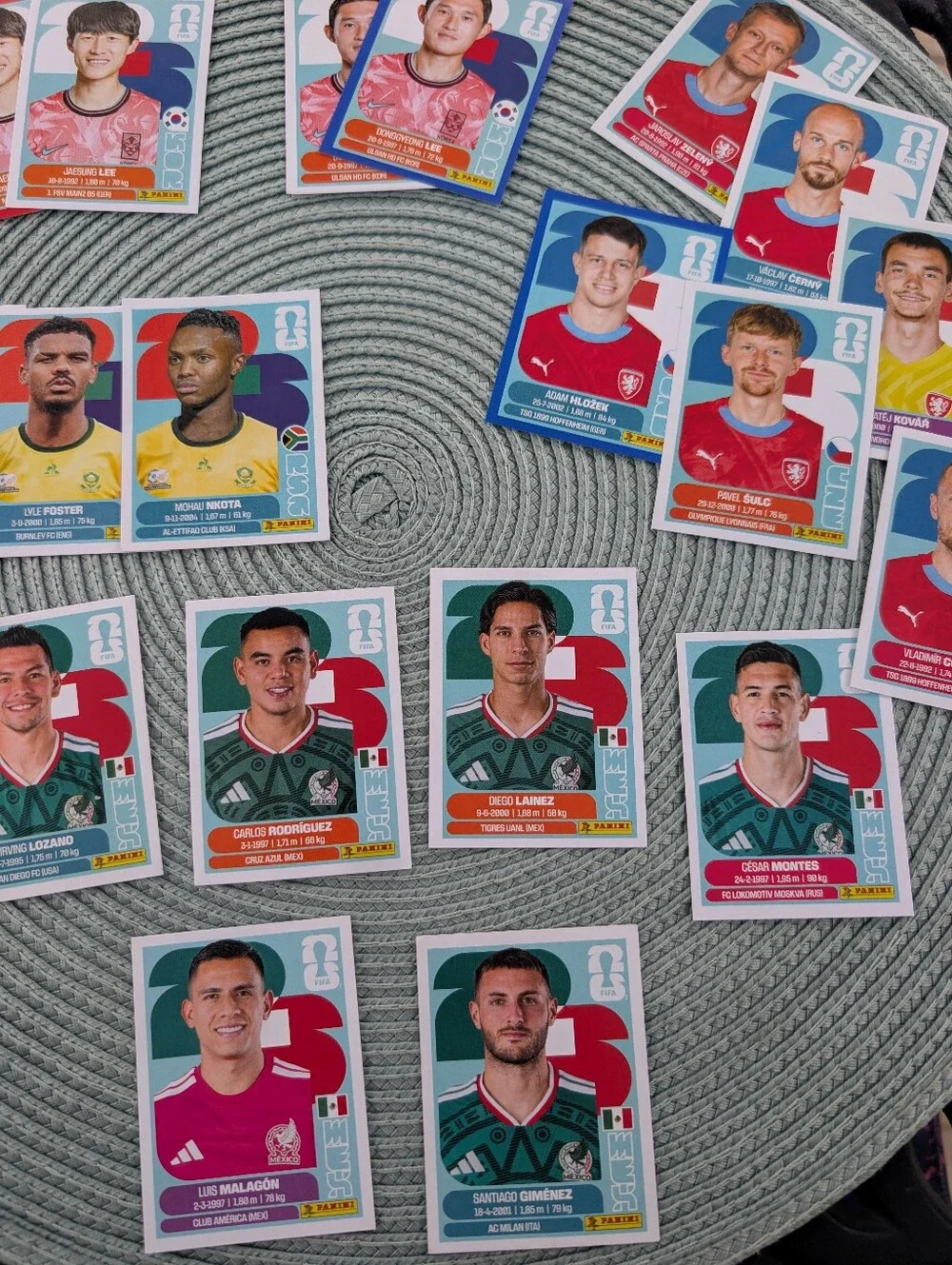 Panini World Cup 26 Sticker Lot -Multiple Players,  Group A, Mex, SA, KOR, CZE - Picture 3 of 5